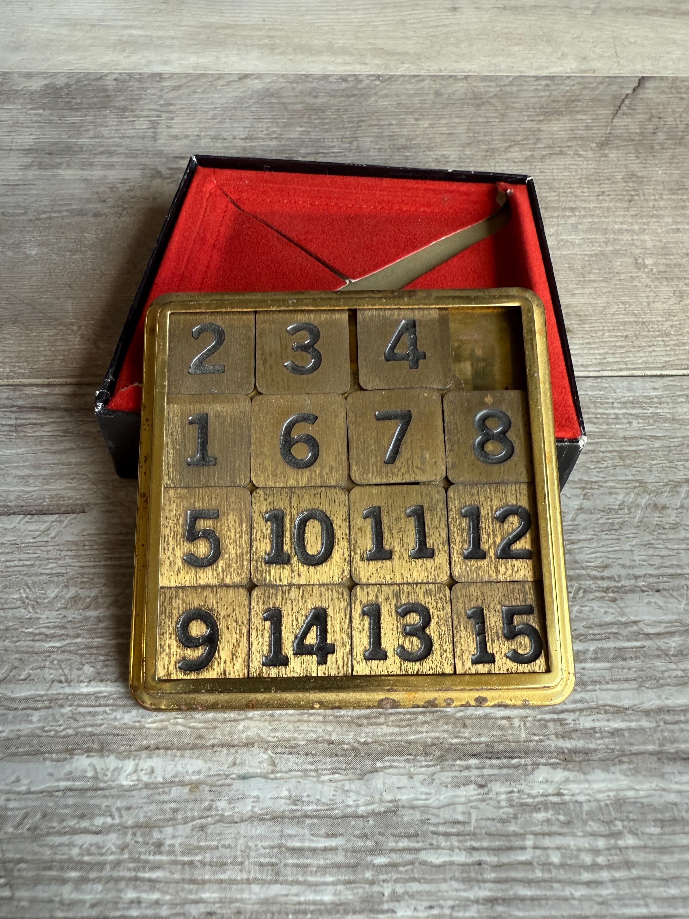 Vintage Brass Number Slide Game - Desk Decor, in Original Box - Etsy
