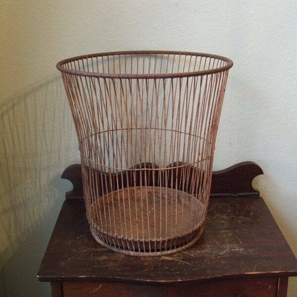 Industrial Wire Waste Basket -Massilon - reserved for antiquesandthensome