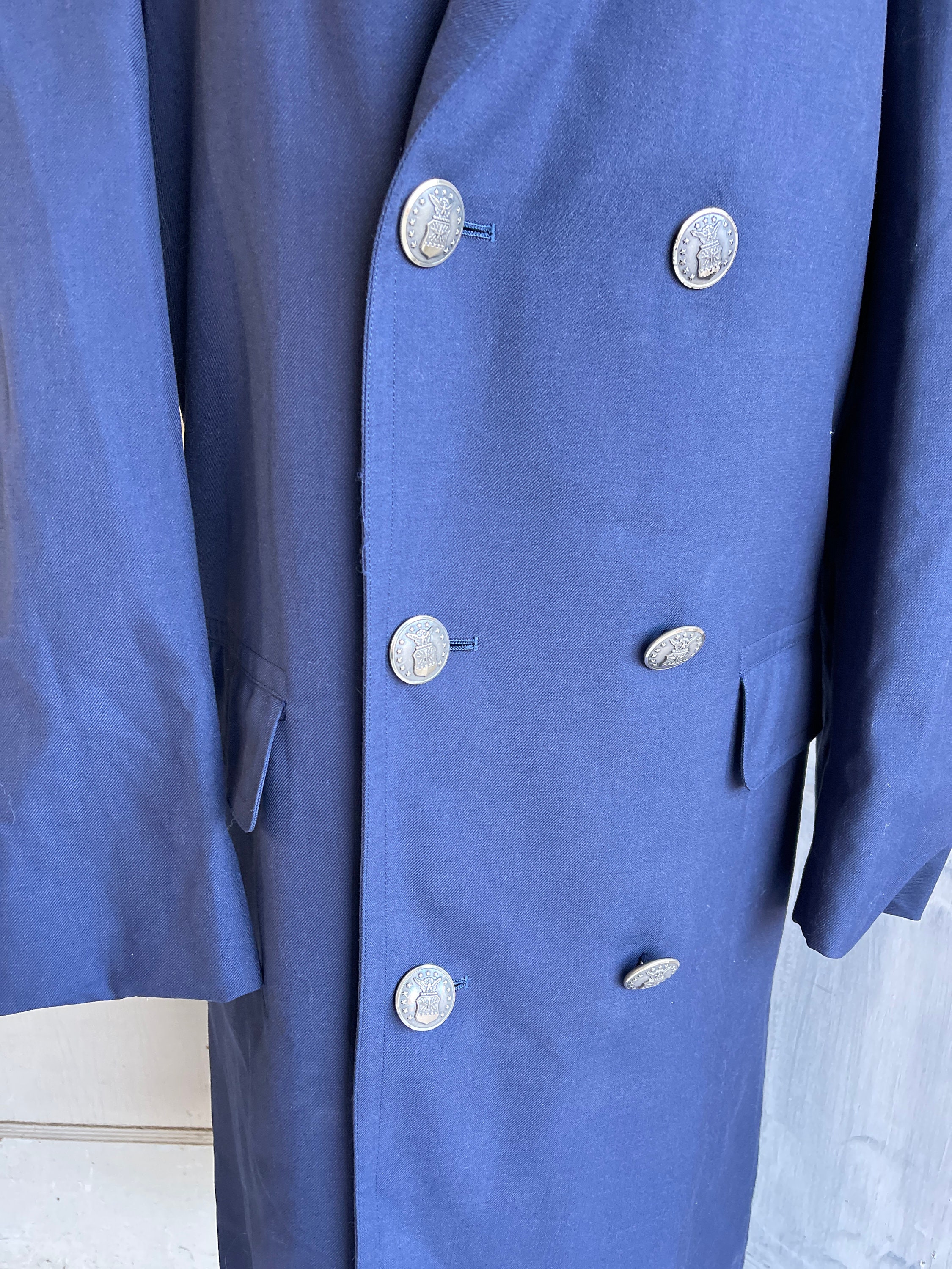 Vintage Air Force Dress Coat Overcoat - 35 L Long Double Vintage Air Force Dress Coat Overcoat - 35 L Long Double
