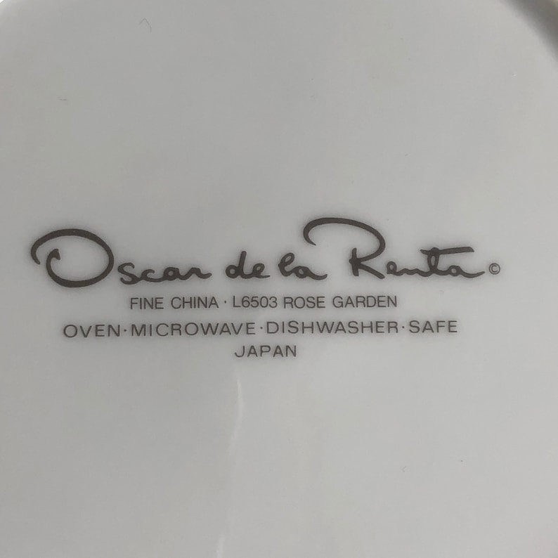 Vintage Oscar De La Renta Rose Garden 1992 Discontinued Charger Plates Choice image 2
