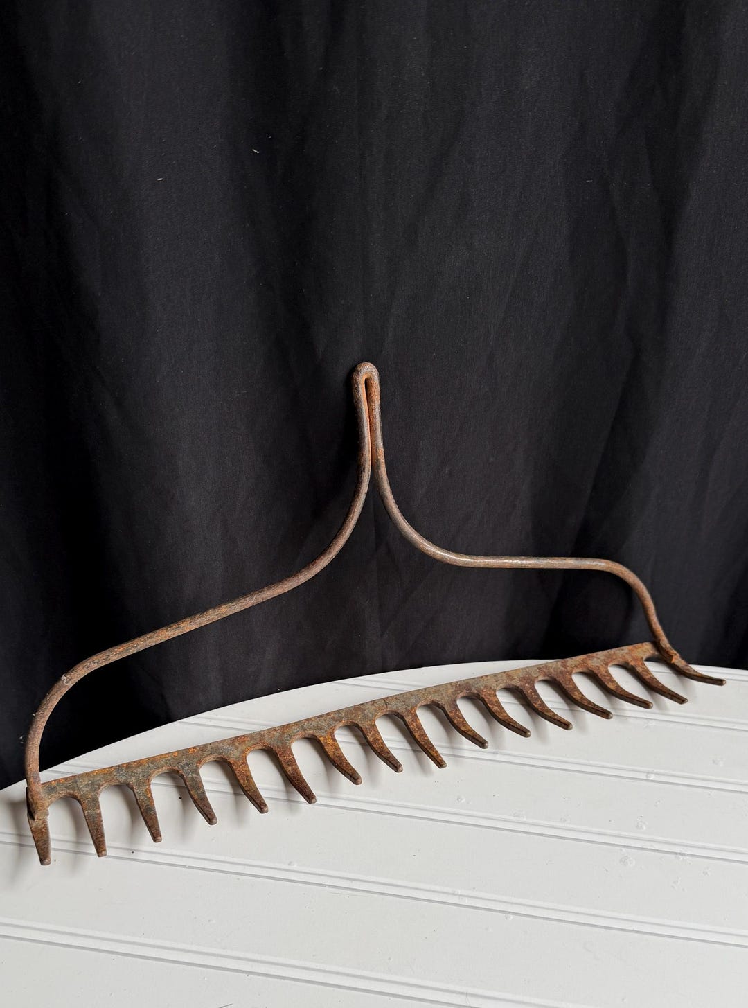 Vintage Rake Head Rack - Solid Metal Jewelry Holder, Wine Glass Rack ...