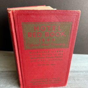 1944 Hotel Red Book: Vintage US & Canada Directory