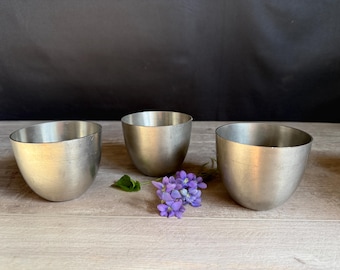 3 Vintage Pewter Jefferson Cups - "Empire Pewter"