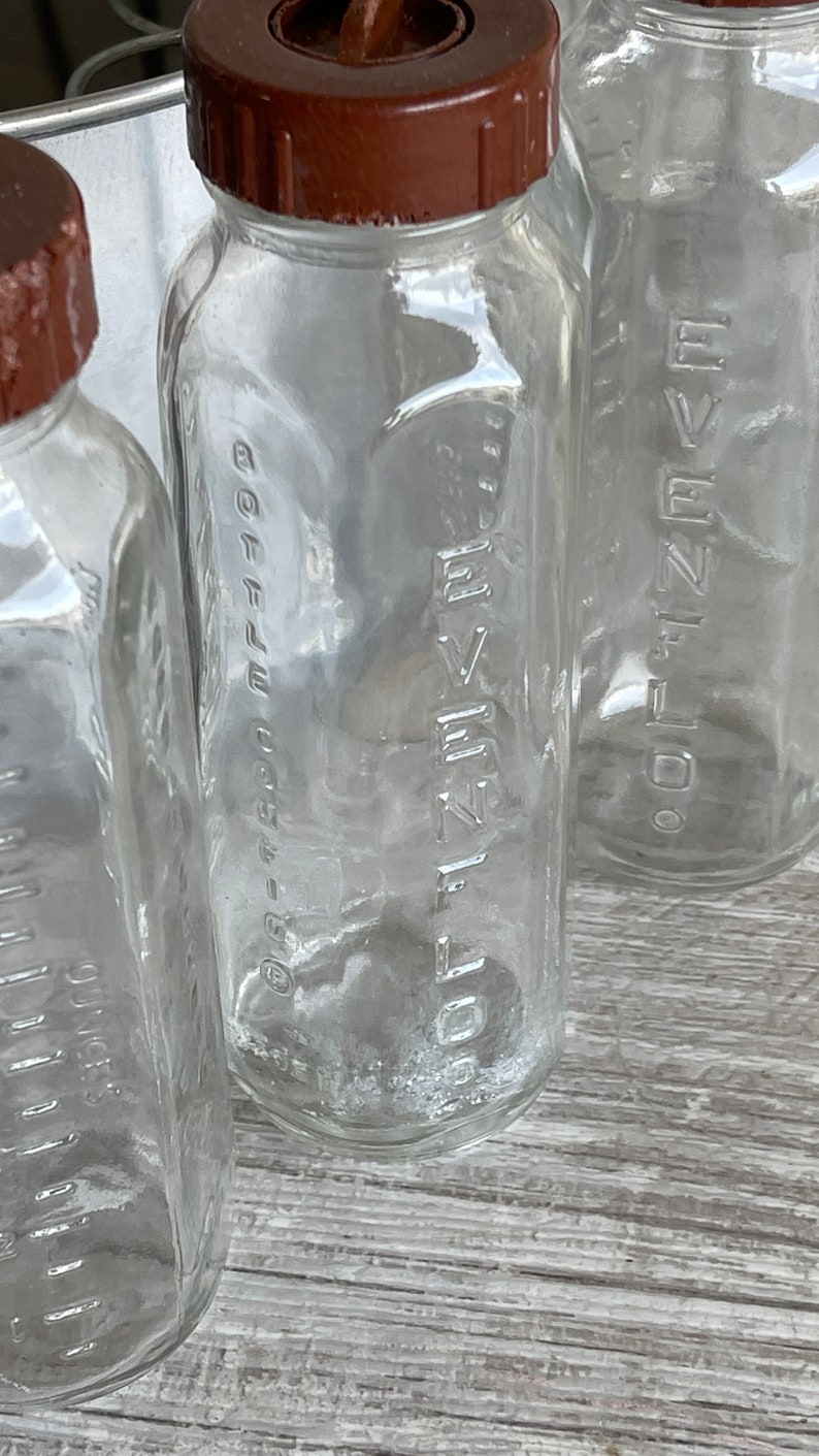 Vintage Glass Baby Bottles Sterilizing Pan 7 Bottles With Etsy
