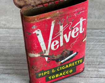 Vintage Velvet Tobacco Tin -pipe/cigar Vintage Velvet Tobacco Tin -pipe/cigar