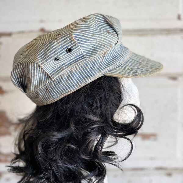 Effy Distressed Logo Cap in Vintage Denim main image 1