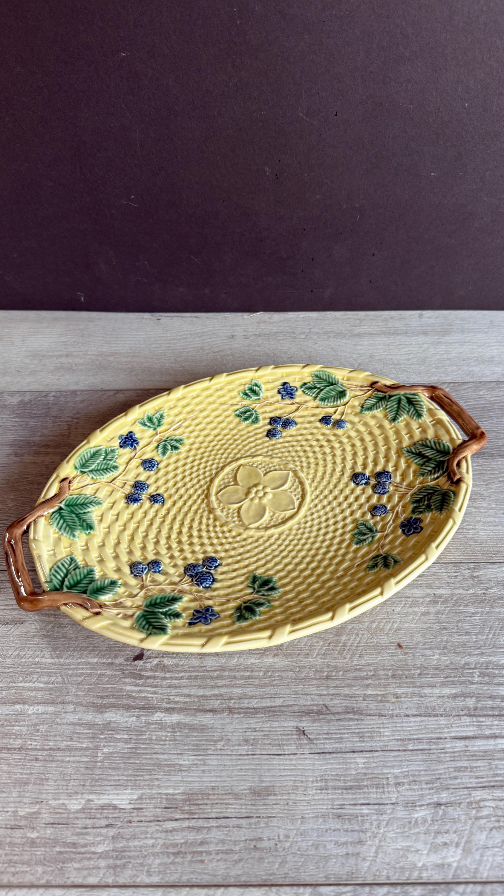 Vintage Tiffany & Co. Majolica Blackberry Platter - MINT - Etsy