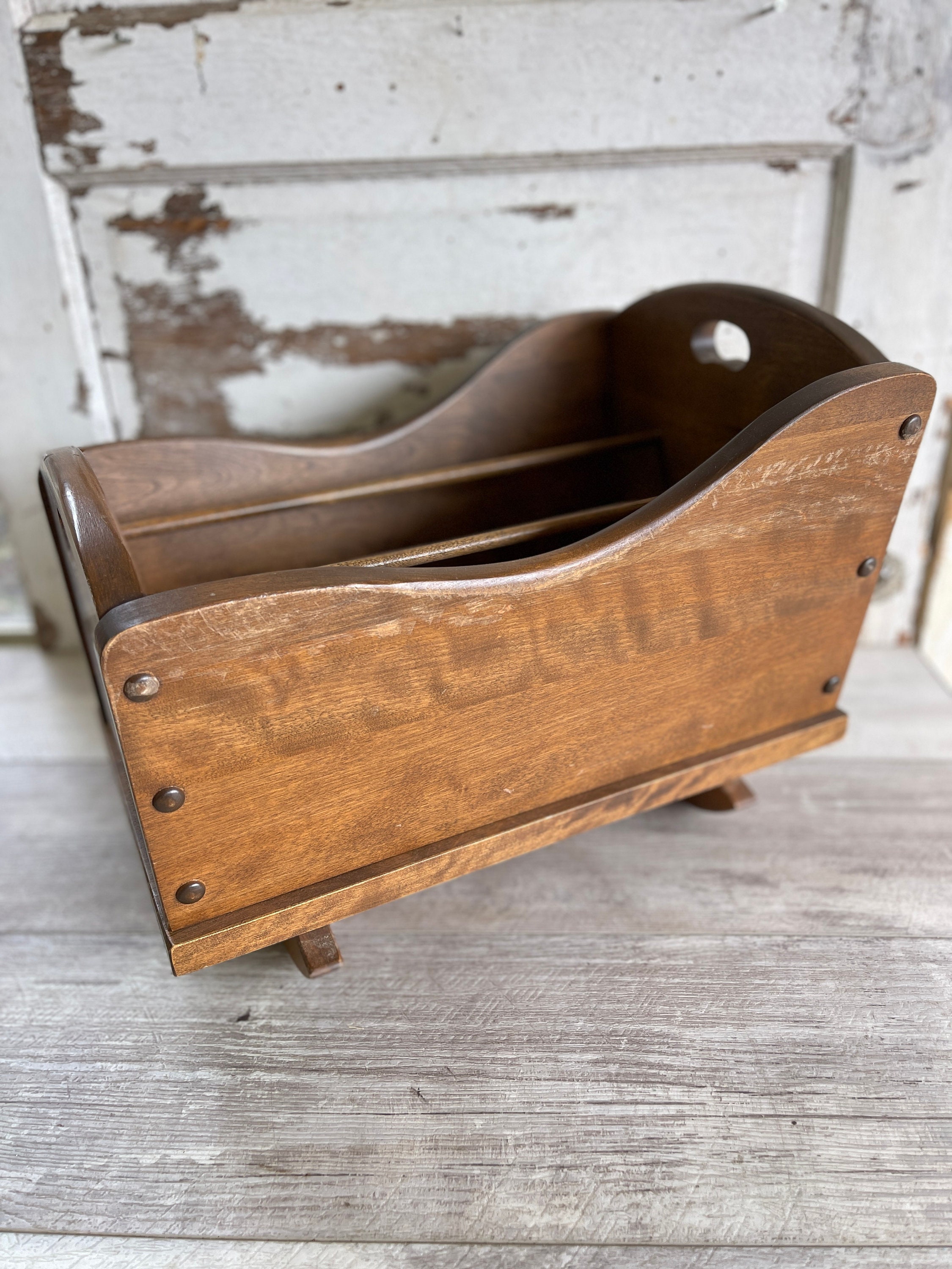 マガジンラック 70's vintage bent plywood Magazine Rack Alvar Aalto Style Birch Bentwood Plywood Magazine Rack