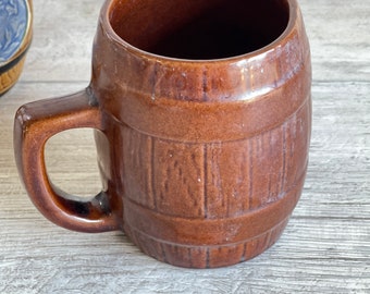 Vintage Frankoma mug - Brown Plainsman Barrel