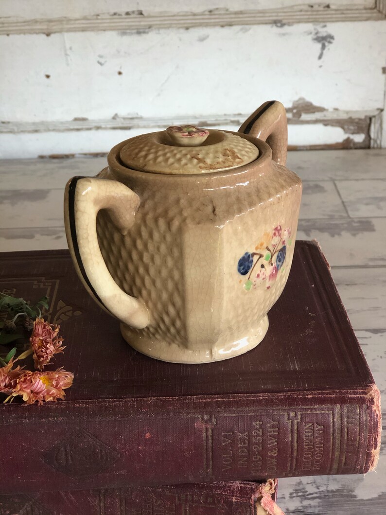 Vintage Majolica Sugar Bowl Made in Japan Occupied Japan Etsy