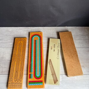 Vintage Cribbage Board - Bicycle 3 Track - NO PEGS image 18