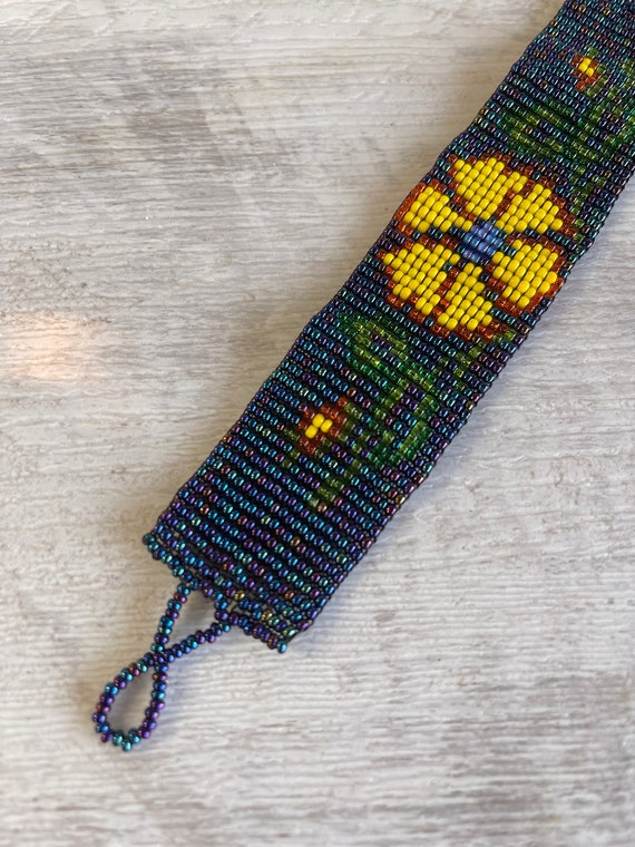 Vintage Beaded Bracelet - Native American Souveni… - image 7