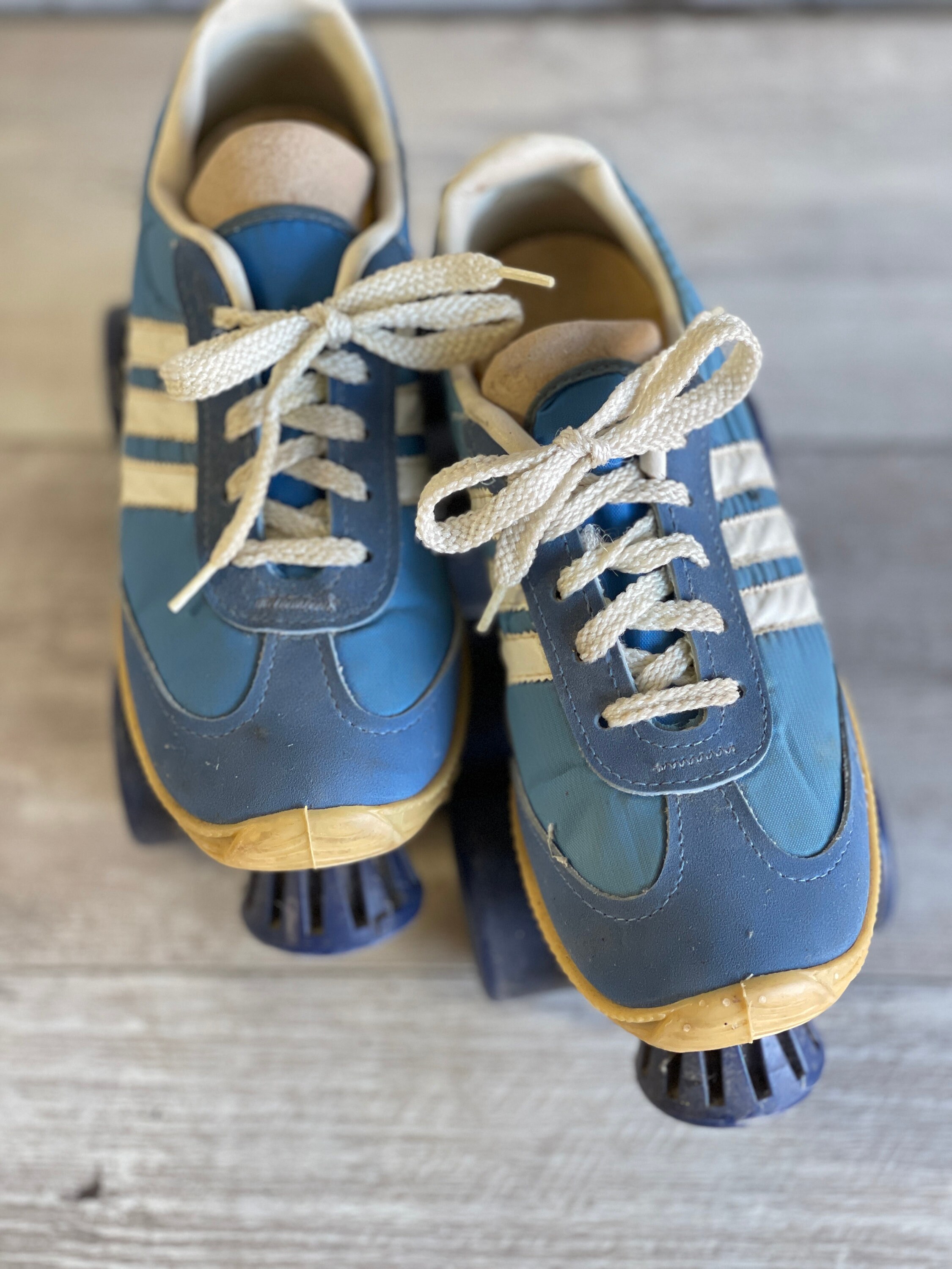Vintage Nash Cruiser Roller Skates 1970s Blue and White Womens 7/ Mens