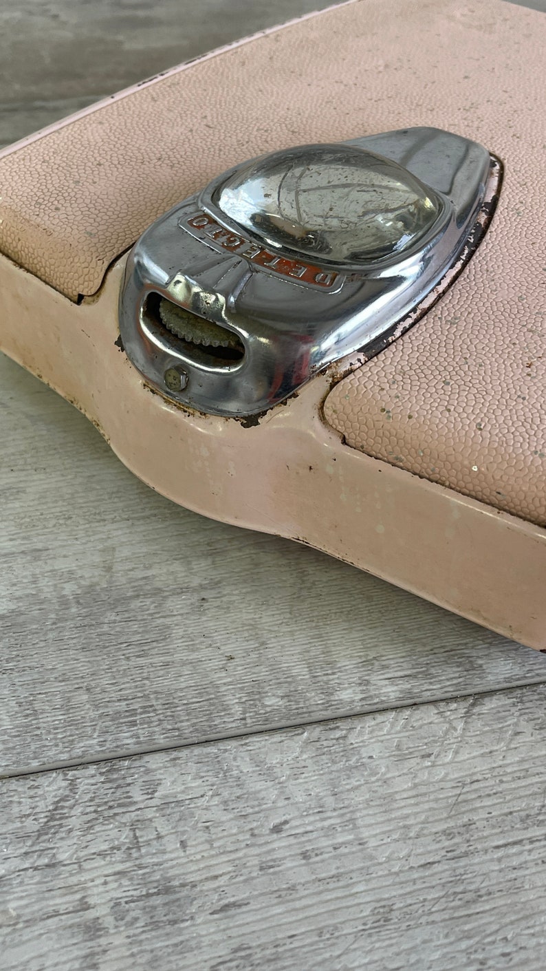 Vintage Bathroom Scale Art Deco 1950s Detecto Pink Etsy