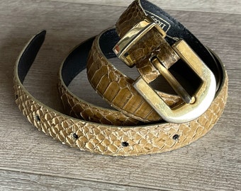 Vintage Belt Tan Karen Scott Snakeskin -size Medium - Etsy display picture 3