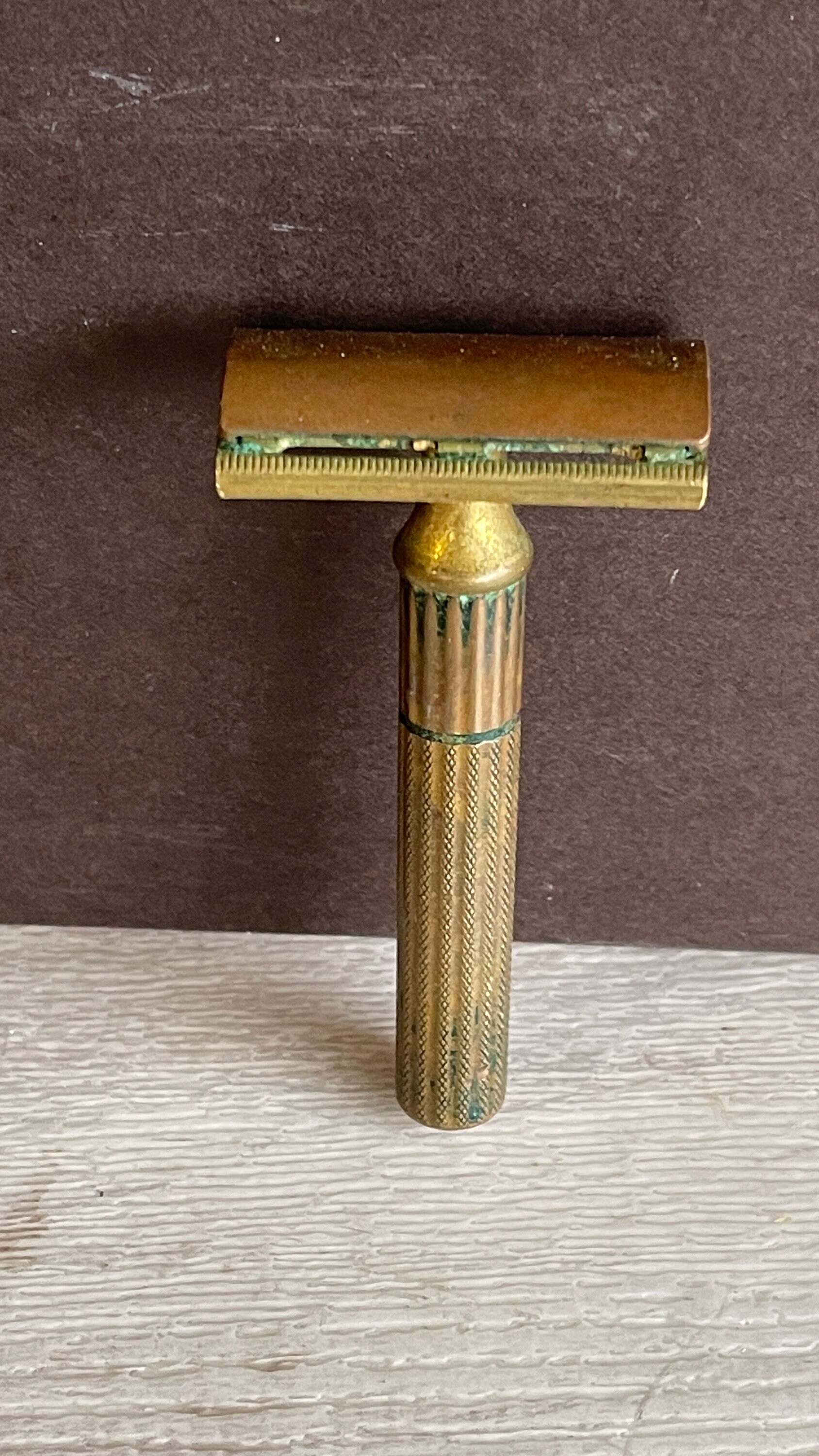 Vintage Gillette Brass Safety Razor - 3 Piece Patina - Etsy