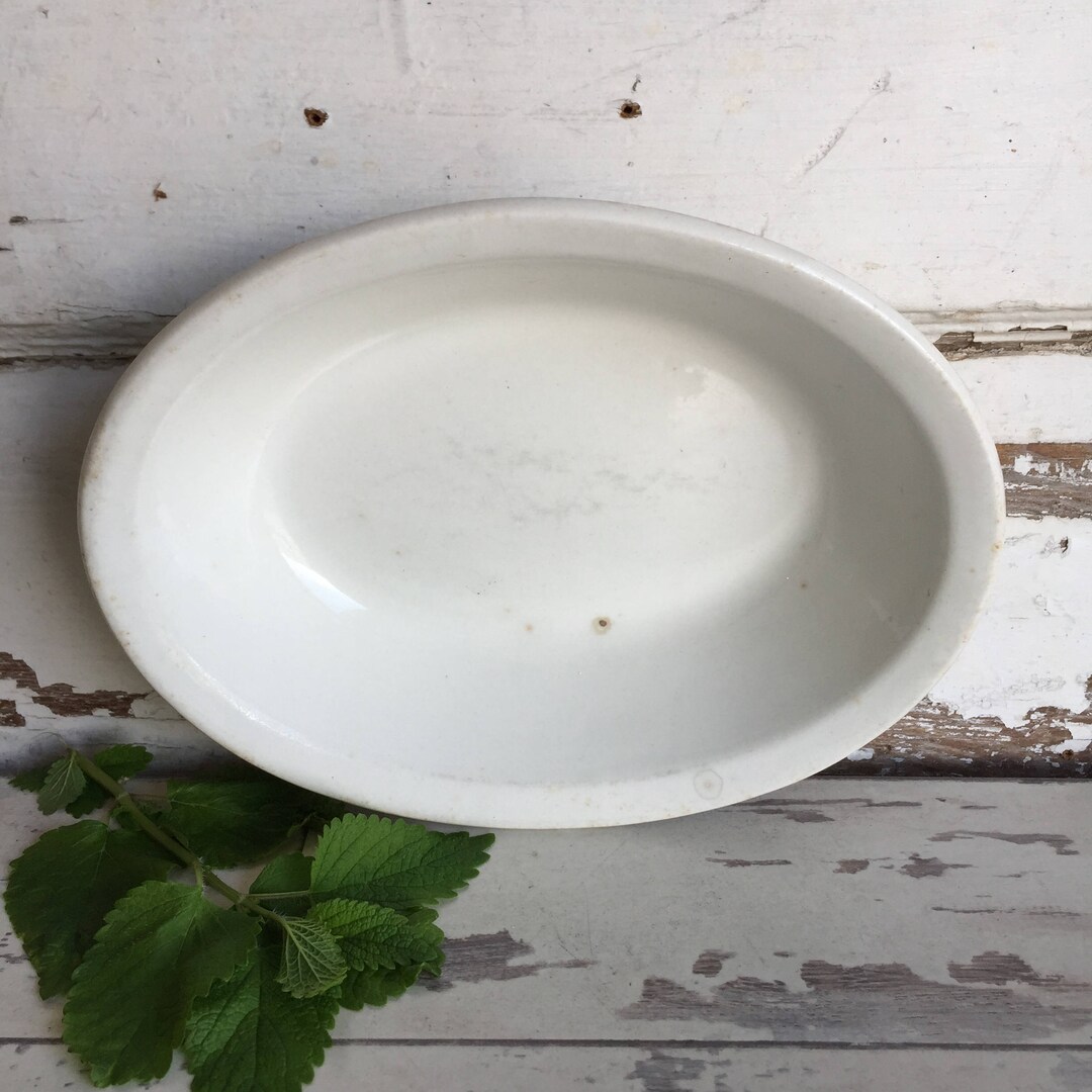 Antique Ironstone Bowl Oval Extra Quality G C S Meakin Etsy