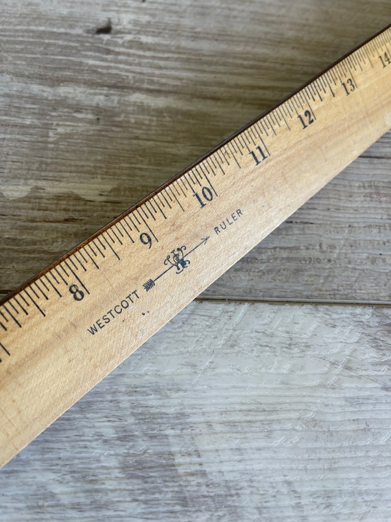 Set of 6 Vintage Wooden Rulers 12 Inches and Longer 