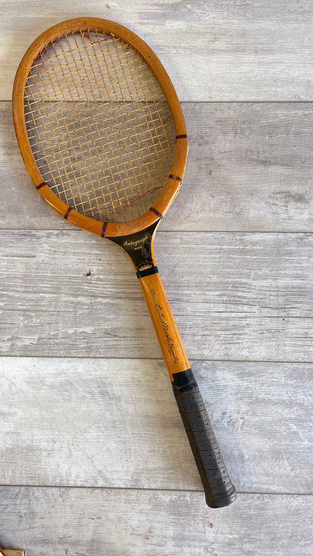Antique Wood Tennis Racket Racquet Wright & Ditson J C Higgins Etsy