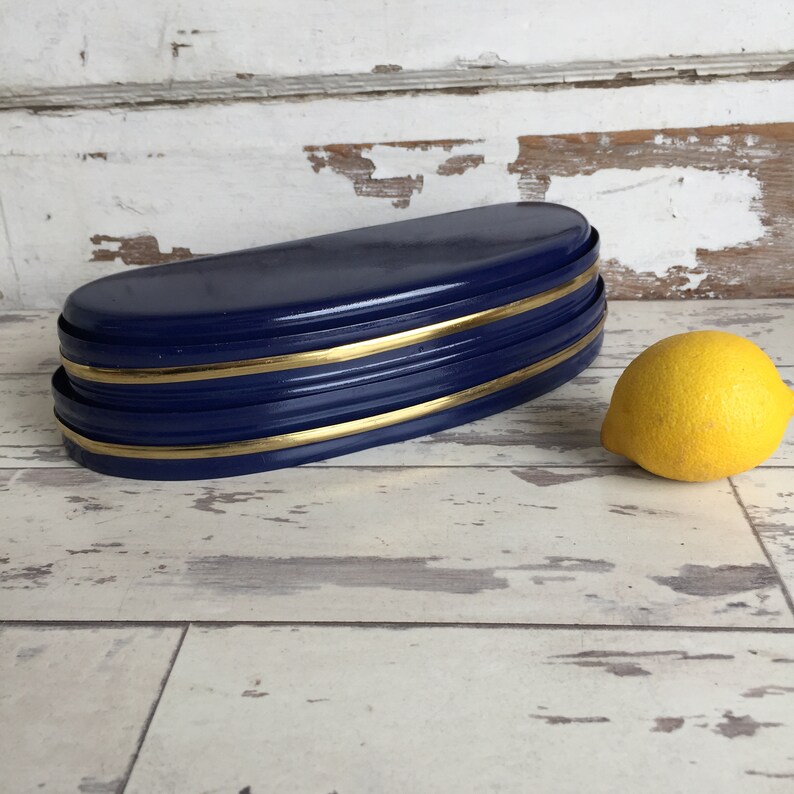 Art Deco Navy Blue and Gold Headboard Lamp Vintage Wall Mounted Sconce