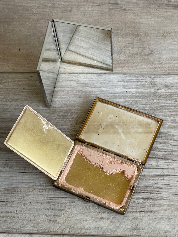 Vintage Charbert & Whiting Davis Compacts: Brass,… - image 5