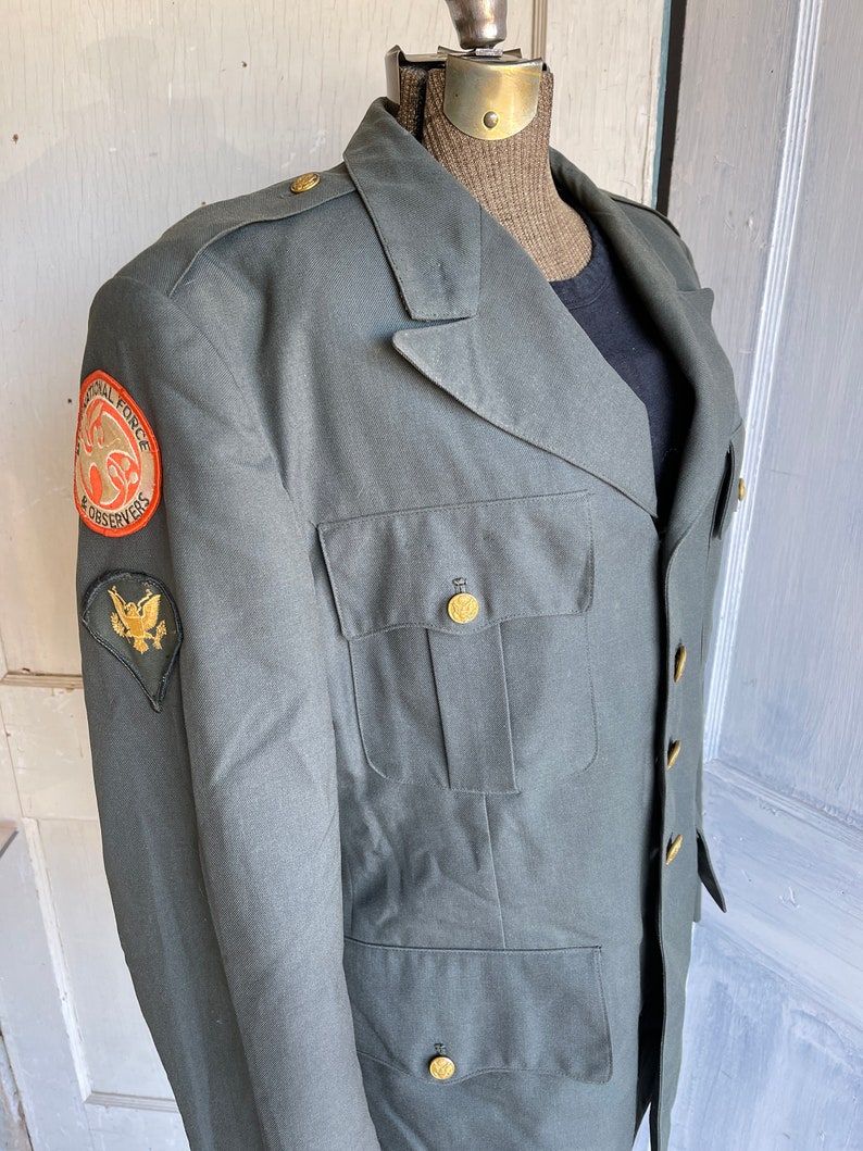 Vintage Army Dress Uniform Jacket 1980s Peacekeeping Patch Etsy