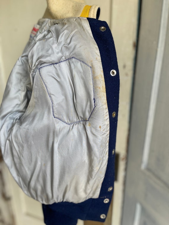 Vintage Varsity Jacket Blue and Gold, Retro Athle… - image 7