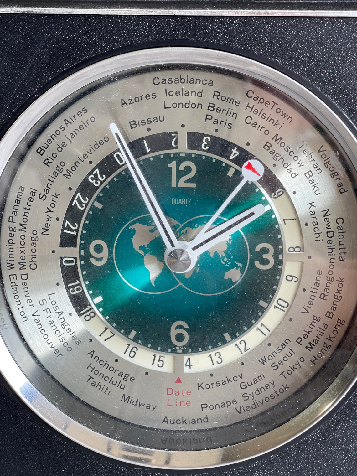 Vintage Howard Miller World Time Clock 1960s Super Cool Time Etsy