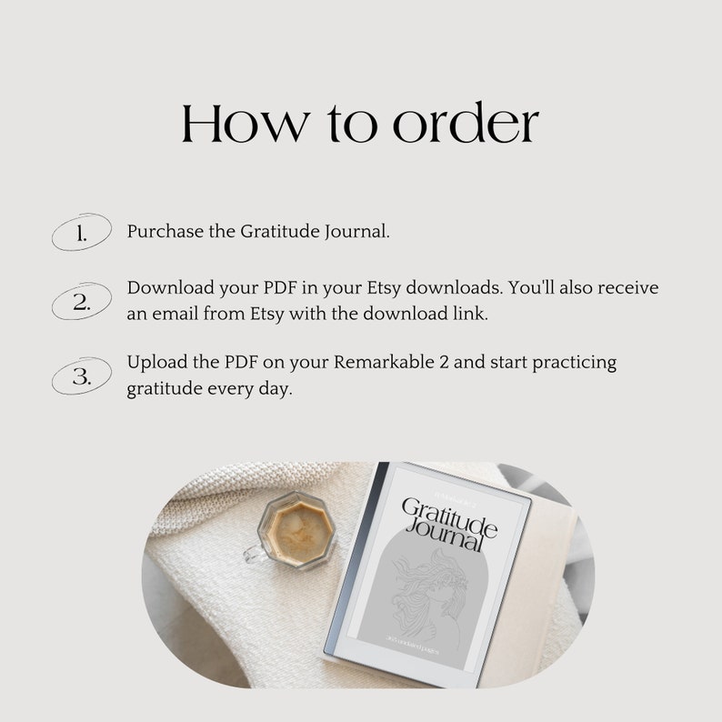 Gratitude Journal Template for Remarkable 2 – Undated Positivity ...