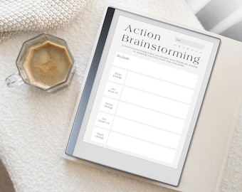 For reMarkable 2 Brainstorm Template: Action Planning PDF
