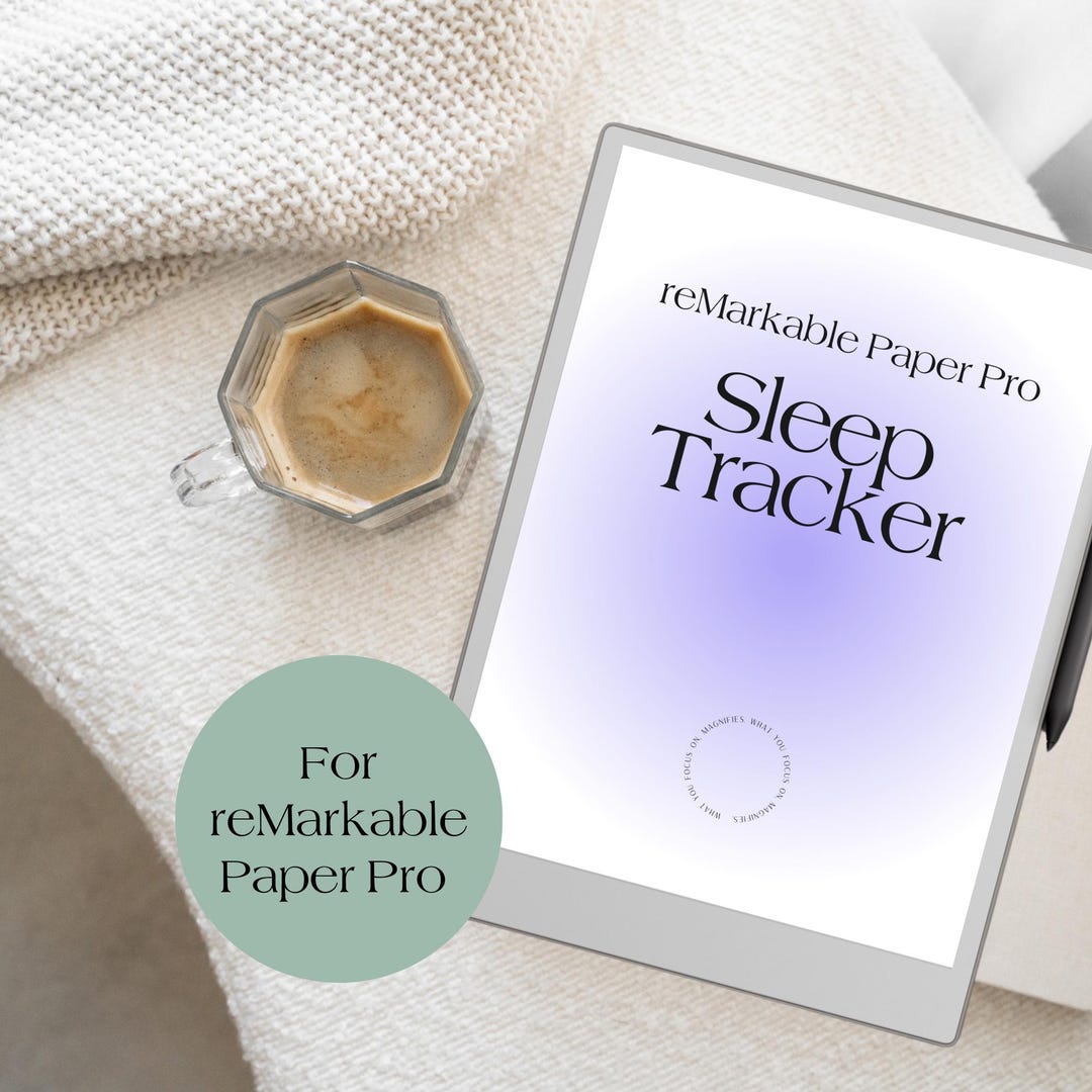 Monthly Sleep Tracker for Remarkable Paper Pro - Daily Tracking Sleep ...
