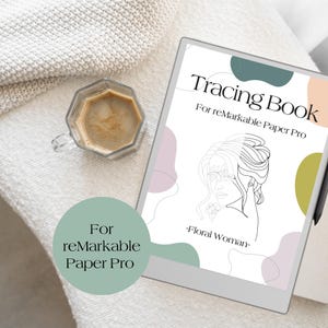 Woman tracing Book for reMarkable Paper Pro with Illustrations of Woman - Mindfulness for reMarkable Paper Pro Drawing - Tracing Book Ladies