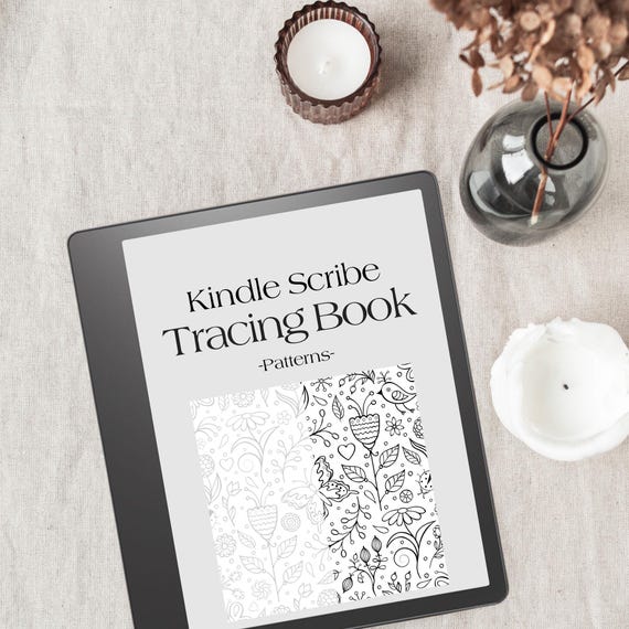 Kindle Scribe Tracing Book: 25 Pattern Pages (PDF)