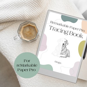 reMarkable Paper Pro Template - Tracing Book - Dog | Remarkable Paper Pro Mindfulness Drawing | Tracing Book Pooch Mindfulness | Relaxation