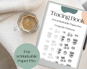 Coquette Tracing Book - Beach Patterns for reMarkable Paper Pro (PDF)