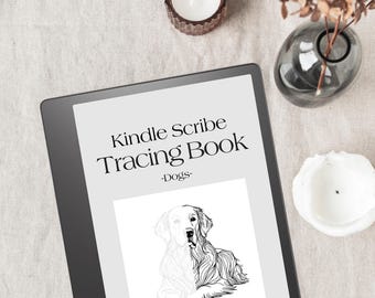 Kindle Scribe Dog Tracing Book: 25 Relaxing Doodle Pages (PDF)