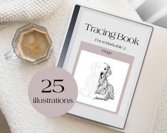 Dog Tracing Book for reMarkable 2: Mindfulness Animal Doodles (PDF Download)