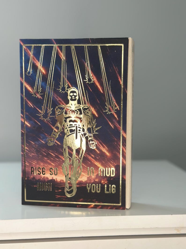 Red Rising Series Rebind | Pierce Brown Handmade Hardcover with Art on the Edges image 8