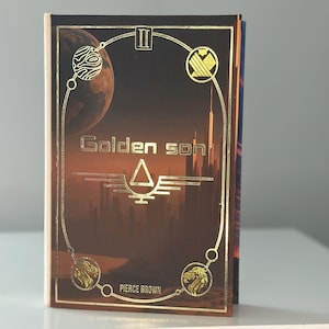 Red Rising Series Rebind | Pierce Brown Handmade Hardcover with Art on the Edges image 7