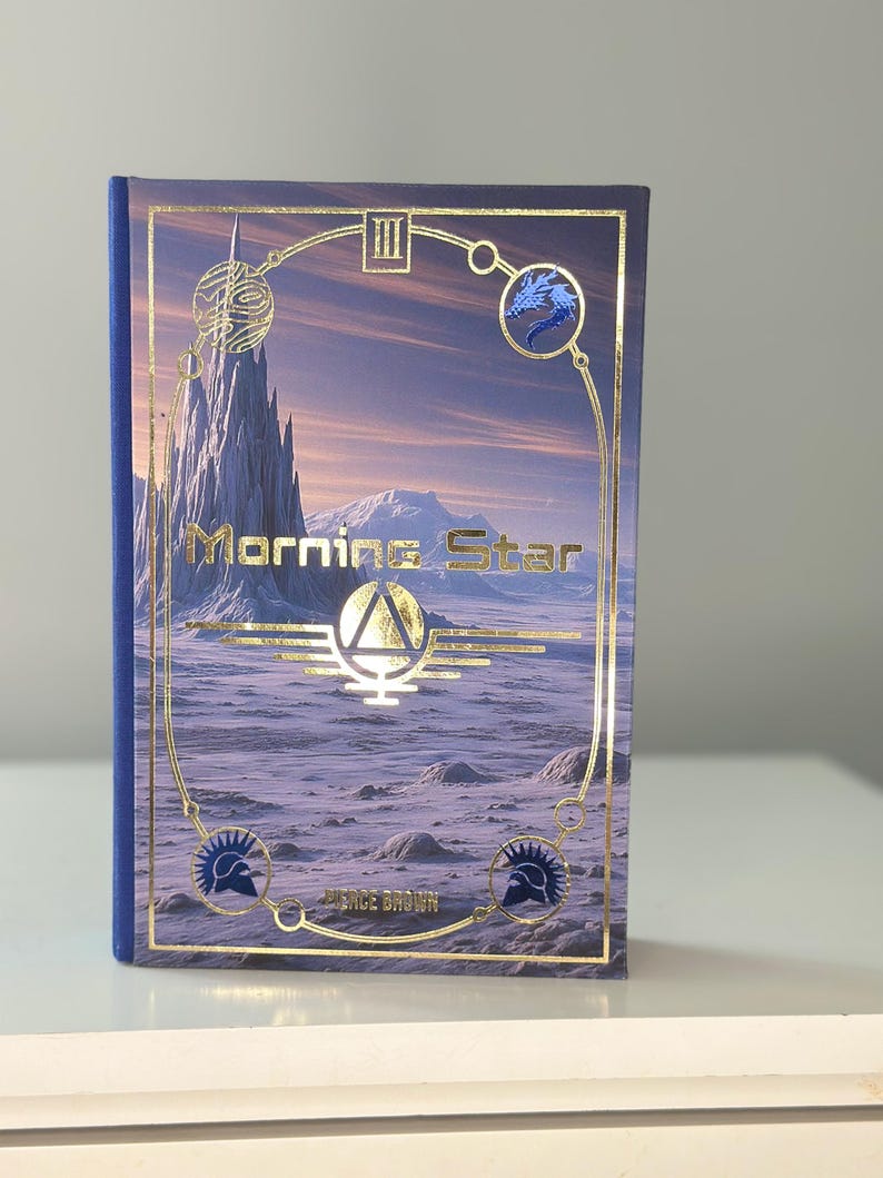 Red Rising Series Rebind | Pierce Brown Handmade Hardcover with Art on the Edges image 9