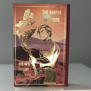 Red Rising Series Rebind | Pierce Brown Handmade Hardcover with Art on the Edges image 6
