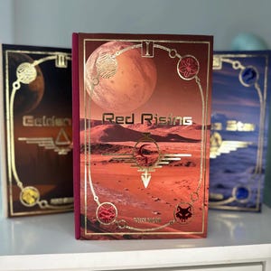 Red Rising Series Rebind | Pierce Brown Handmade Hardcover with Art on the Edges