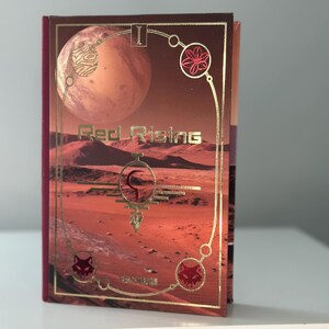 Red Rising Series Rebind | Pierce Brown Handmade Hardcover with Art on the Edges image 5