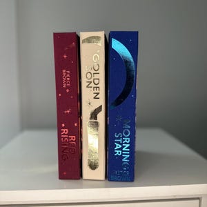 Red Rising Series Rebind | Pierce Brown Handmade Hardcover with Art on the Edges image 4