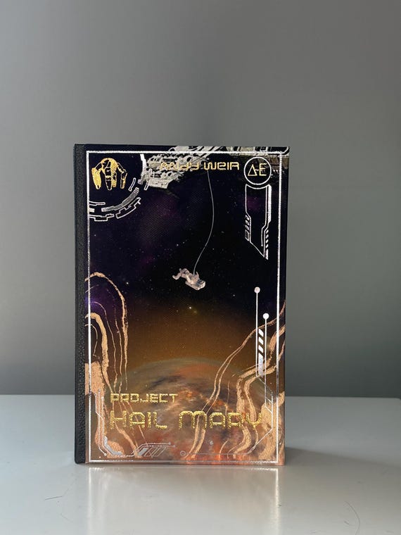 Project Hail Mary Rebind | Special Edition Book | Andy Weir Inspired| Sci-Fi Gift | Spreyed edges