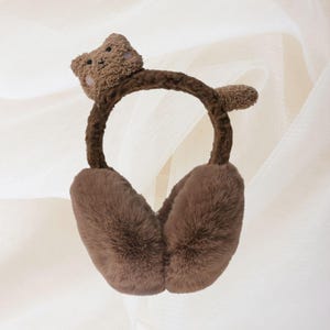 Flauschige Bär Kinder Ohrenwärmer, Ohrenschützer, weich, bezaubernd, niedlich, pelzig, warm, Kinder Winter Accessoires, Winterkleidung, Kawaii-Stil