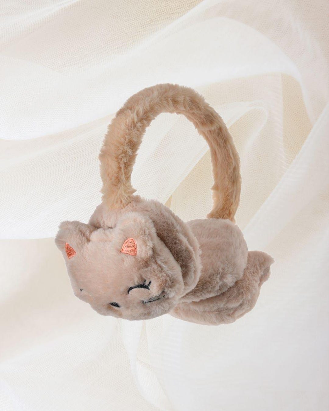 SOON! Furry Kitty Cat Earmuffs Furry Kitten Cat Ears for Headphones Headsets, Gamer Cosplay  main image 4