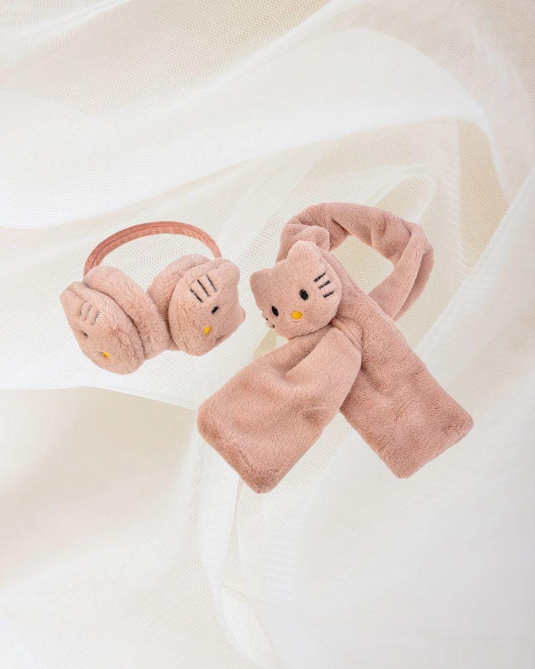 Cat Ears Hat Scarf Gloves Warmer