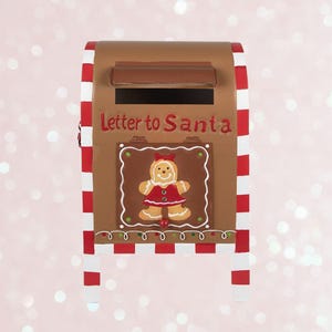 Buzón de Navidad con cartas a Papá Noel, decoración de pan de jengibre, buzón para niños, decoración navideña para niños pequeños, festivo, Candycore, lindo, regalo de Navidad