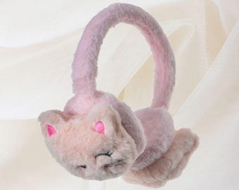 SOON! Furry Kitty Cat Earmuffs korean style autumn winter plush warm ear muffs cute cartoon  main image 2